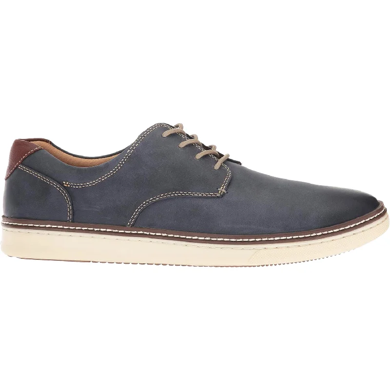 Unique Patterns Men's Johnston & Murphy McGuffey Plain Toe Navy Oiled Full Grain Leather