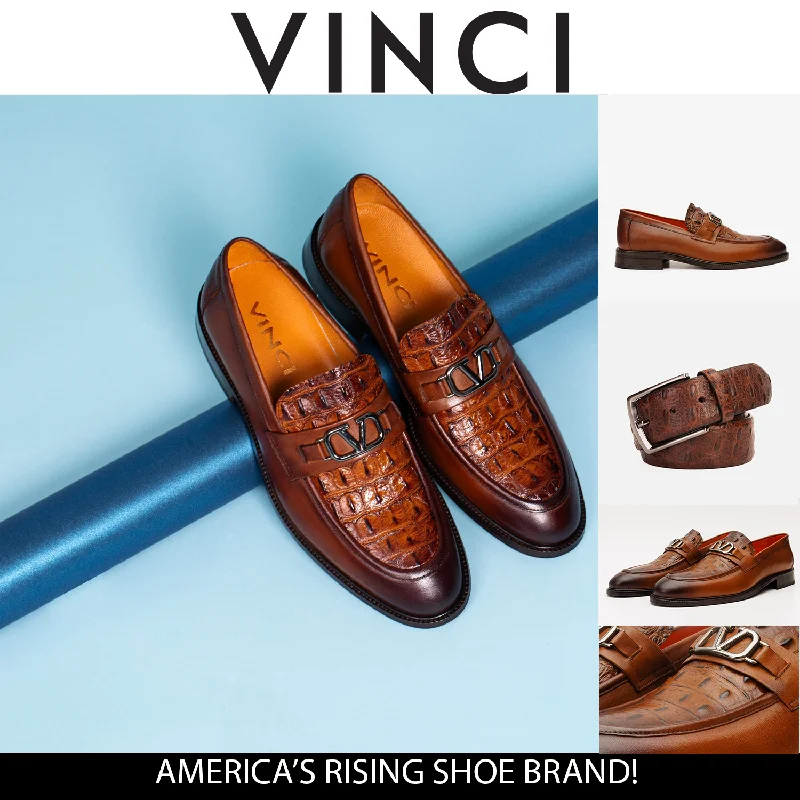 Glam Touch Amsterdam Tan Bit Loafer Men Shoe