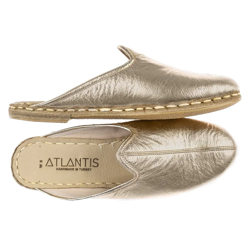 Luxe Craftsmanship Men's Gold Slippers