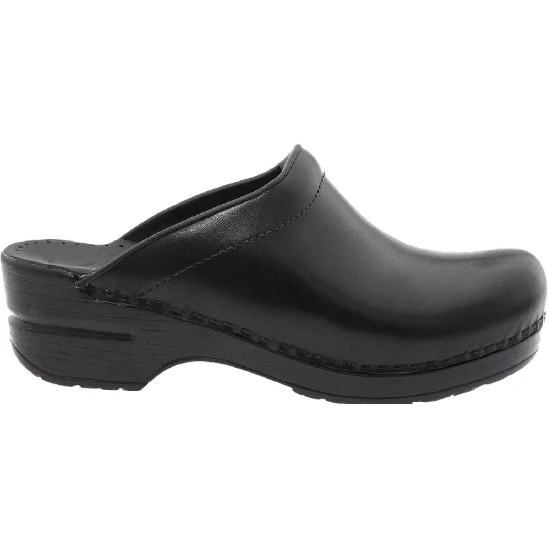 Luxe Influence Women's Dansko Sonja Black Cabrio Leather