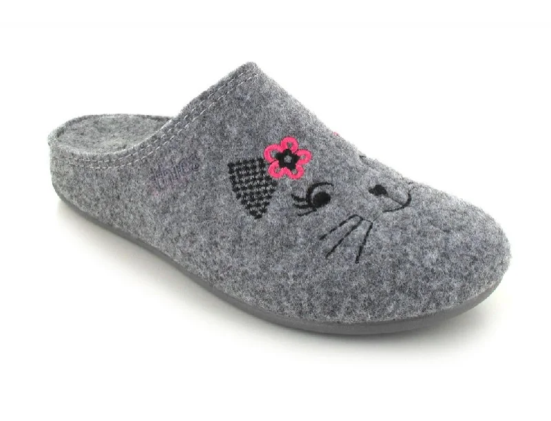 Soft Elegance THIES Slipper | Fieltro Cat, Gris