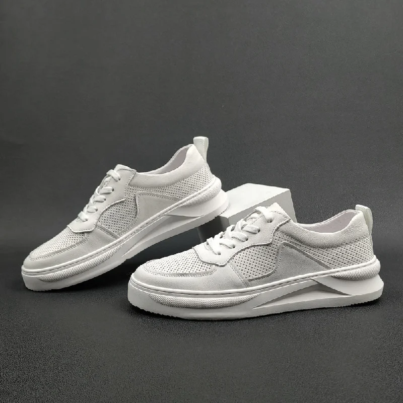 Regal Style Men Solid Leather Fashion Breathable Casual Shoes