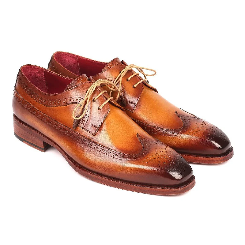 Fashion Enthusiast Paul Parkman Men's Designer Shoes Camel Calf-Skin Leather Wing-Tip Oxfords 511C74 (PM6202) Fashion Enthusiast Paul Parkman Men's Designer Shoes Camel Calf-Skin Leather Wing-Tip Oxfords 511C74 (PM6202)