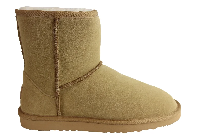 Casual Comfort Grosby Jackaroo Ugg Mens Warm Comfortable Boots With Sheepskin Lining