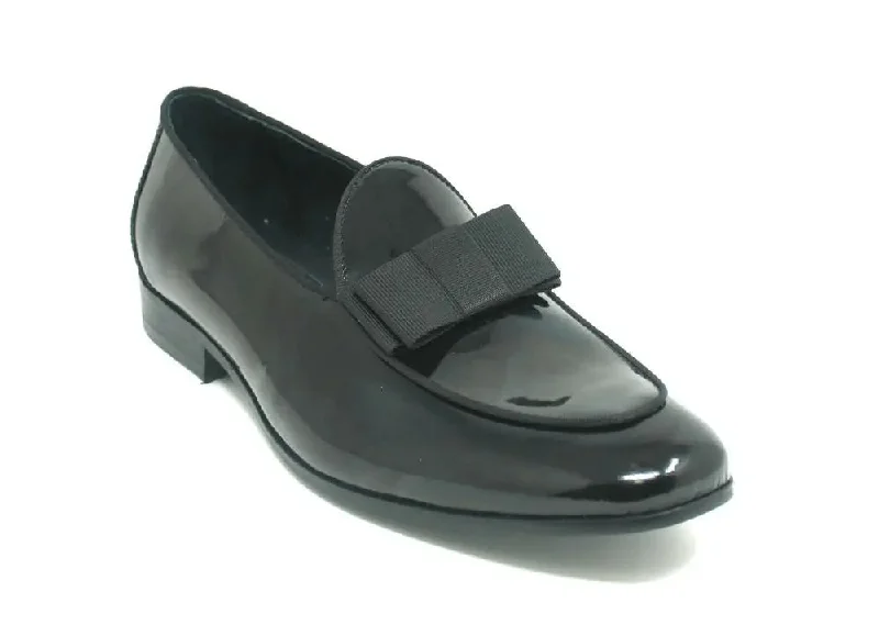 Opulent Appeal Patent Leather Bow Tie Formal Dress Shoe