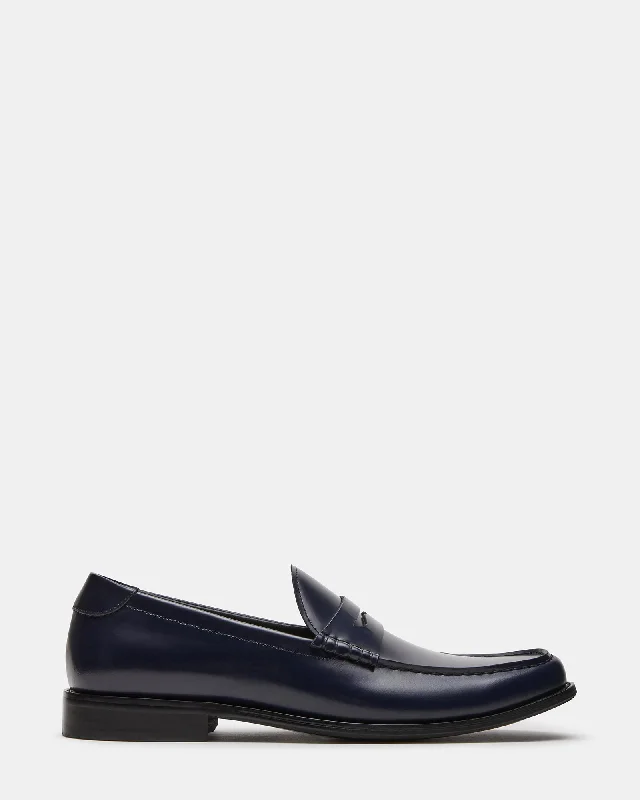 Sleek Structure TOPIA NAVY BOX LEATHER