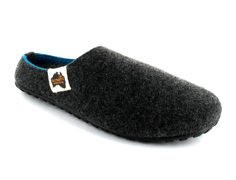 Minimalist Luxe GUMBIES | Outback Slipper, Charcoal-Turquoise