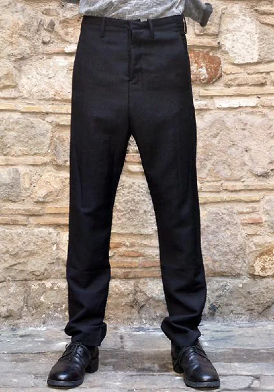 LUMEN ET UMBRA MENS WOOL TROUSERS BLACK