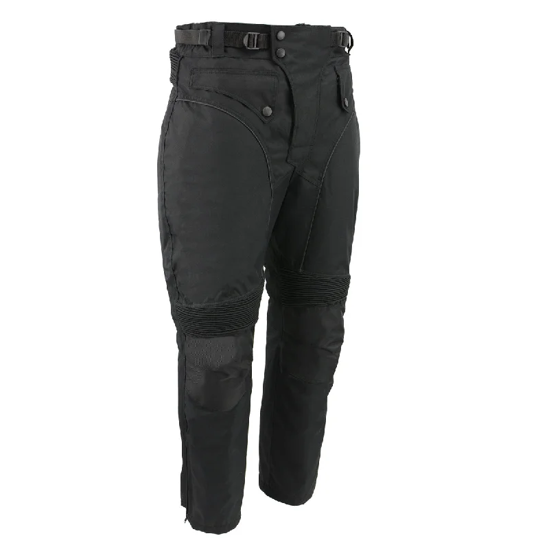 Men's XS2821 Black Water-Resistant Nylon Racing Over Pants with Armor