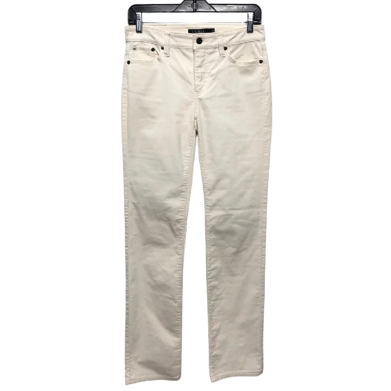 Pants Corduroy By Lauren By Ralph Lauren In Cream, Size: 0