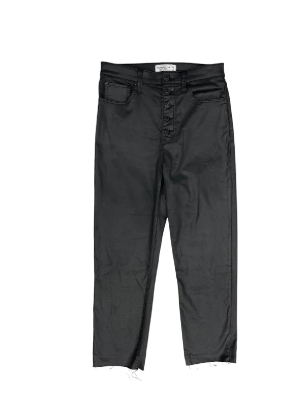 Pants Cropped By Abercrombie And Fitch In Black, Size: 8