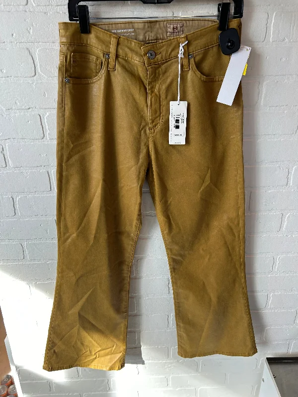 Pants Cropped By Adriano Goldschmied In Yellow, Size: 12