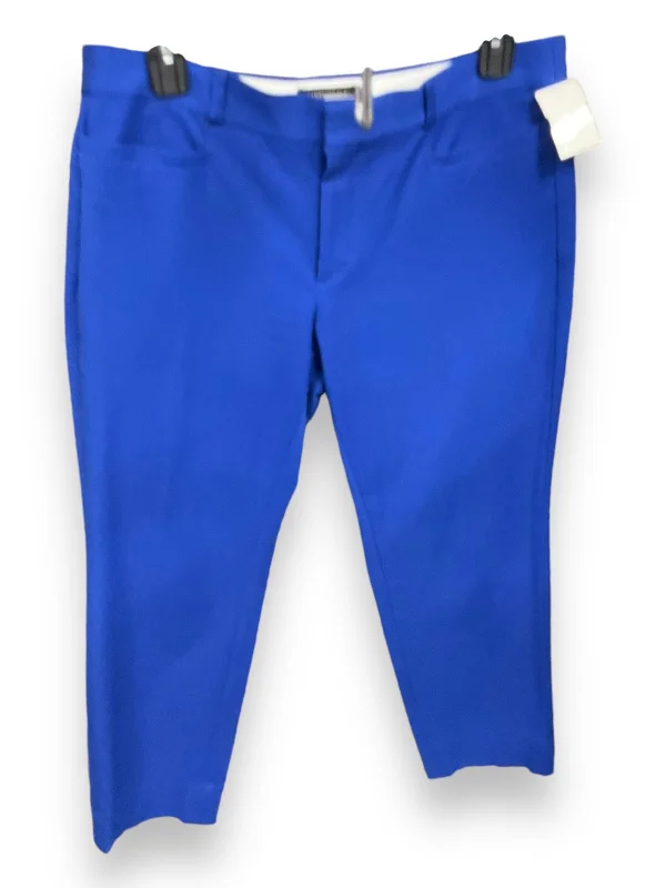 Pants Cropped By Banana Republic In Blue, Size: 8