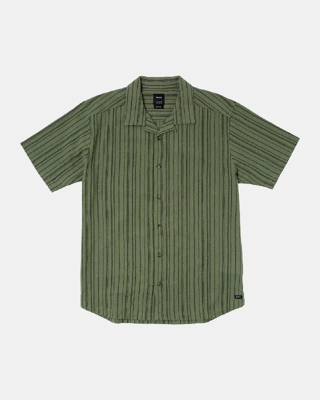 Beat Stripe Short Sleeve Shirt - Agave