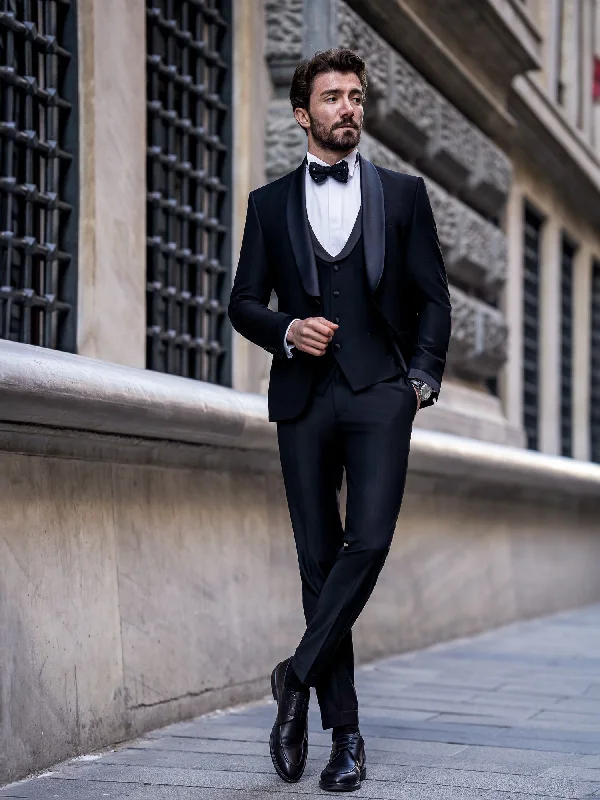 Black Slim-Fit Tuxedo 3-Piece