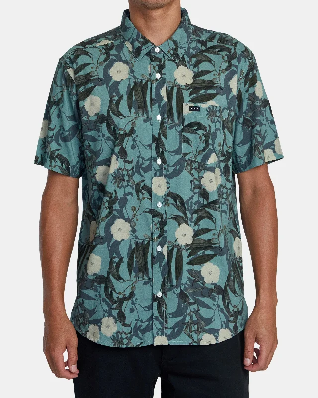 Botanical Short Sleeve Shirt - Green Tea