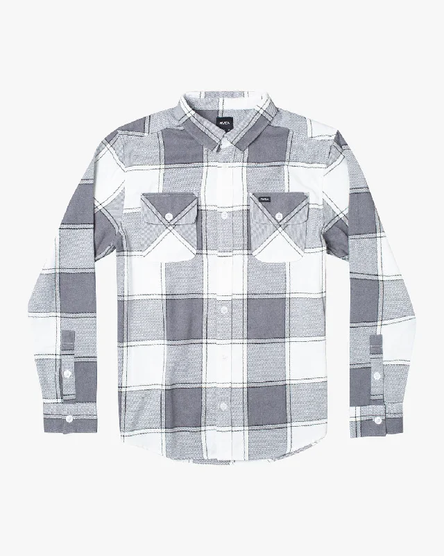 Boys That'll Work Flannel Long Sleeve Shirt - Smoke