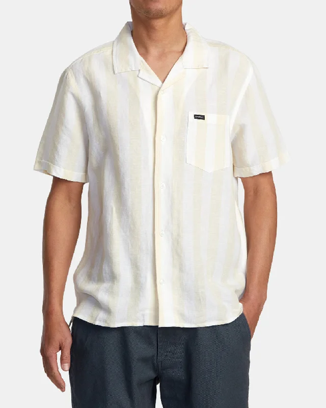 Love Stripe Short Sleeve Shirt - Canary