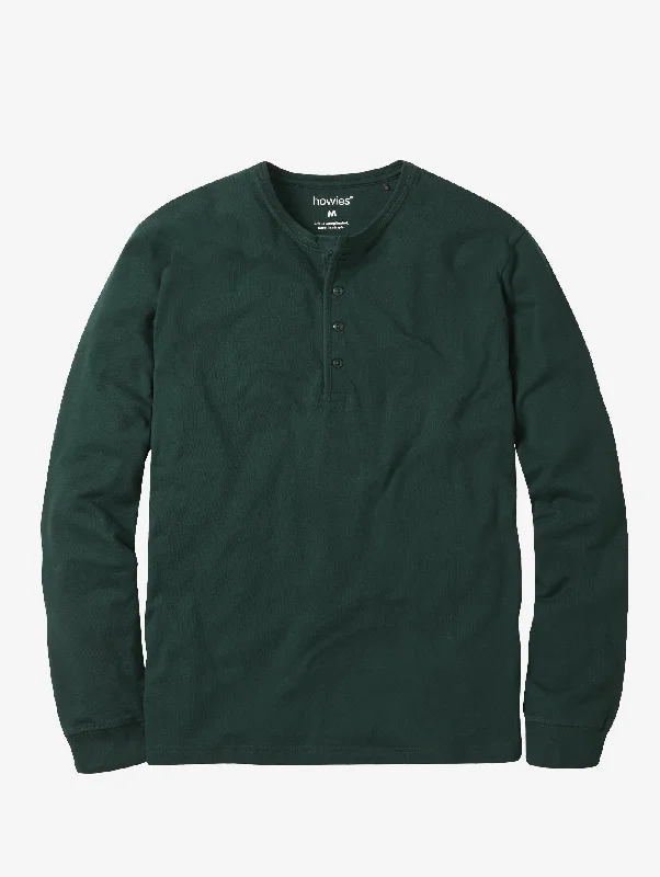 Men's Long Sleeved Organic Henley