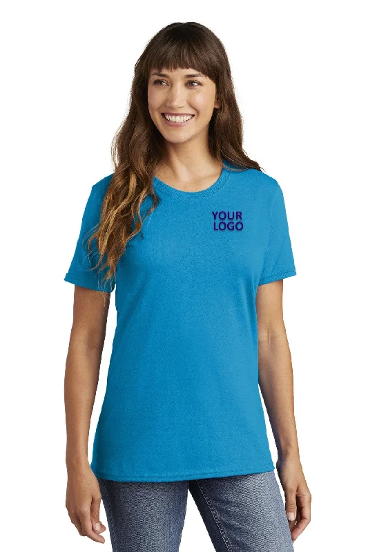 Port & Company Ladies Customized Core Cotton Tee's, Sapphire