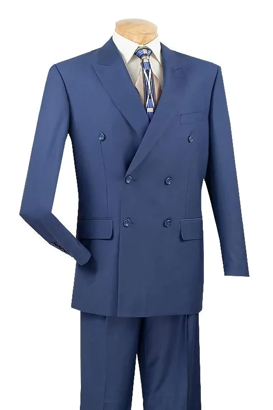 Ram Collection - Double Breasted 2 Piece Suit Regular Fit in Blue