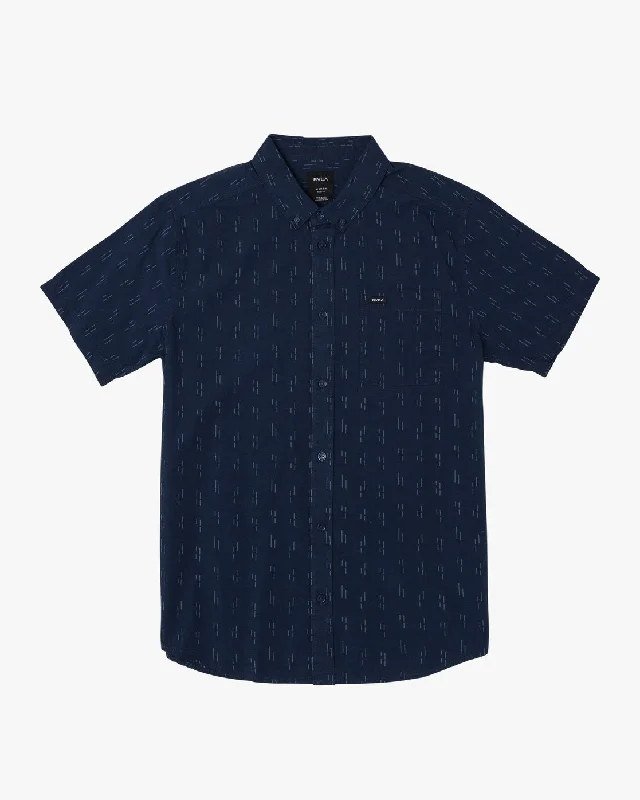 That'll Do Dobby Short Sleeve Shirt - Moody Blue