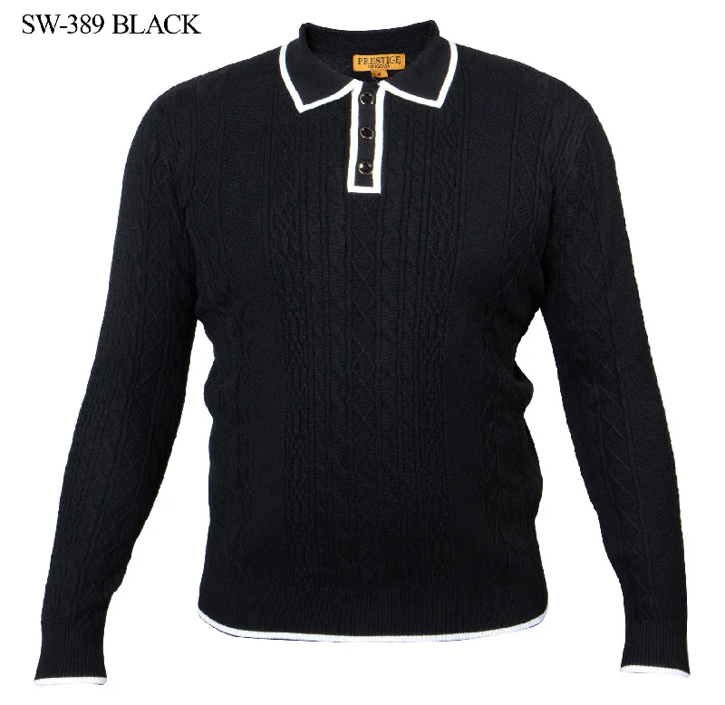 L/S Design 2 Tone Collar Sweater