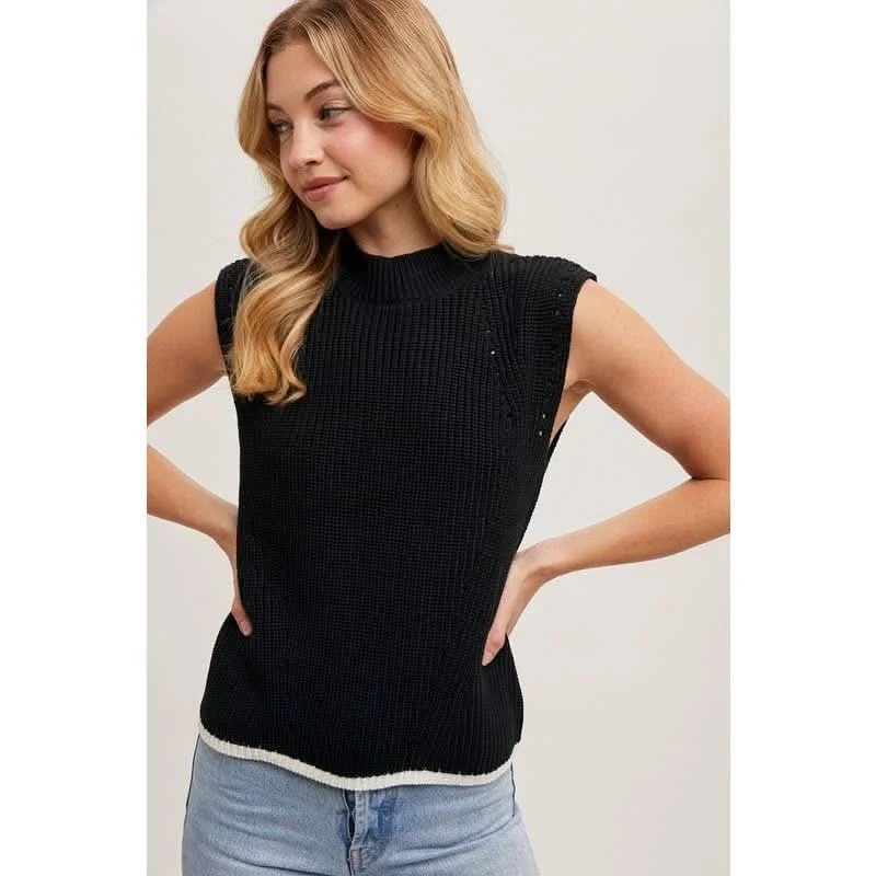 Mock Neck Sweater Vest