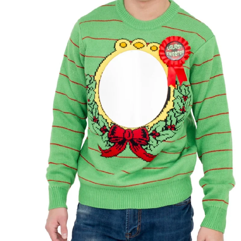 Ugliest Sweater Award Humorous Ugly Christmas Sweater (with Mirror)